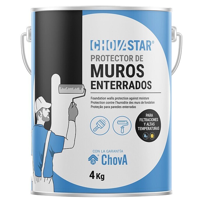 Chova Impermeabilizante de muros enterrados (Negro, 4 kg)