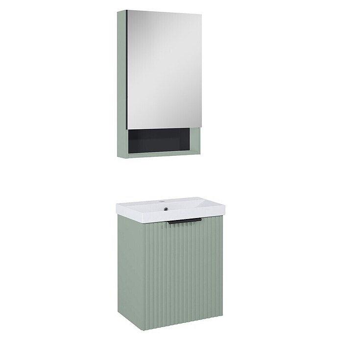 Riva Yasumi Badmöbel-Set (Gesamtbreite Badmöbel: 46 cm, Sage, Matt, 2 -tlg.) | BAUHAUS