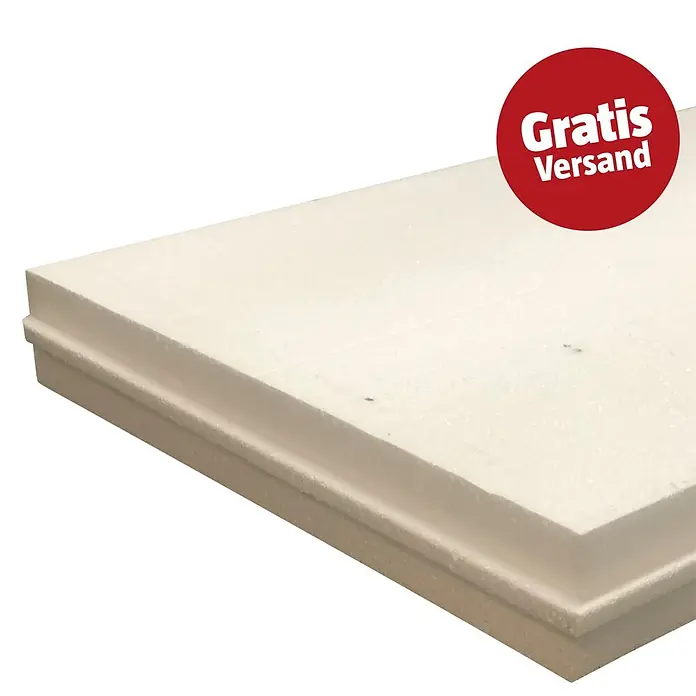 WDVS-Dämmplatte - 160 mm, Kunststoff - Hellfarbige Dämmplatten mit ineinandergreifenden Nut- und Federkanten.