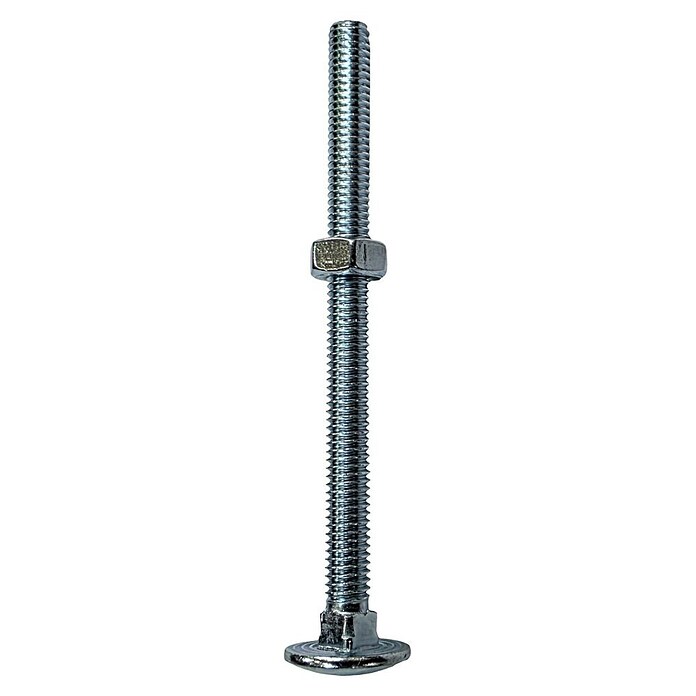 Profi Depot Schlossschraube mit Mutter (Länge: 80 mm, M6, Stahl, 100 Stk.)