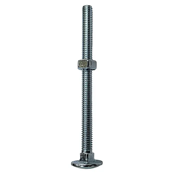 Profi Depot Schlossschraube mit Mutter - Länge: 80 mm, M 6, Stahl, 100 Stk. - Metallschraube mit Vierkantansatz und Sechskantmutter.