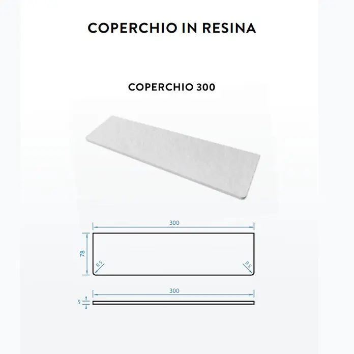 FRASCIO New Tecnology Duschwanne Duschwanne - L x B: 1.400 x 900 mm, Verbundwerkstoff, Grau - Weißer rechteckiger Harzdeckel, 300x78x5mm, mit abgerundeten Ecken.