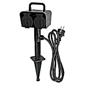 Voltomat Contactdoos met grondpen (Kabellengte: 1,5 m, Aantal geaarde stopcontacten: 4, IP44, 3.500 W)