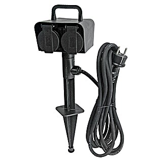Voltomat Contactdoos met grondpen (Kabellengte: 5 m, 4 st., IP44)