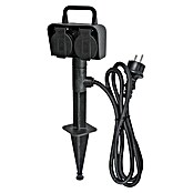 Voltomat Contactdoos met grondpen (Kabellengte: 1,5 m, Aantal geaarde stopcontacten: 2, IP44, 3.500 W)