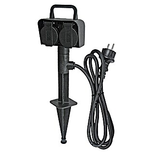 Voltomat Contactdoos met grondpen (Kabellengte: 1,5 m, 2 st., IP44)
