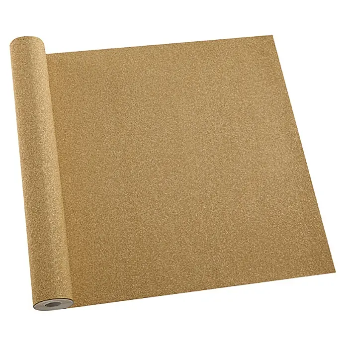 Glööckler Vliestapete - Federmuster - Gold, Ornament, 10,05 x 0,7 m - Rolle Korkplatten zur Wandgestaltung, ideal für DIY-Projekte und als Pinnwand, mit natürlicher Korkstruktur und guter Haftung.