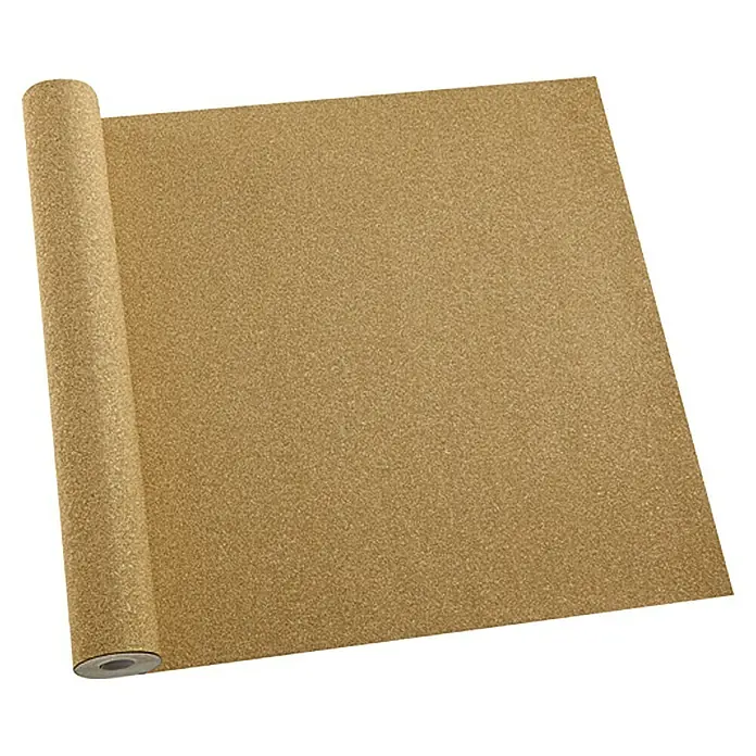 Glööckler Vliestapete - Federmuster - Gold, Ornament, 10,05 x 0,7 m - Rolle Korkplatten zur Wandgestaltung, ideal für DIY-Projekte und als Pinnwand, mit natürlicher Korkstruktur und guter Haftung.