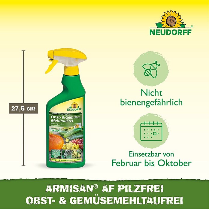 Neudorff Pilzfrei Armisan AF Obst- und Gemüse MehltauFrei (Nettovolumen: 500 ml) | BAUHAUS