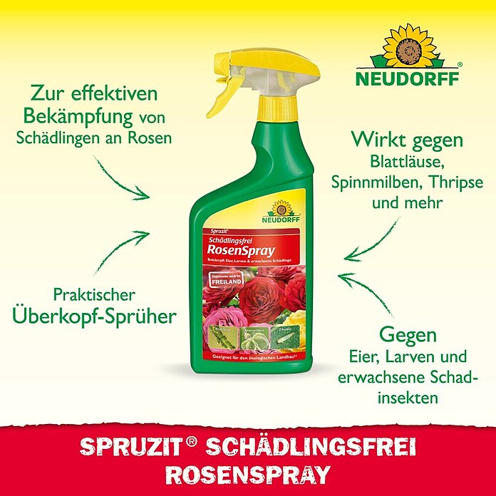 Neudorff Schädlingsfrei Spruzit Schädlingsfrei RosenSpray (Nettovolumen: 750 ml) | BAUHAUS