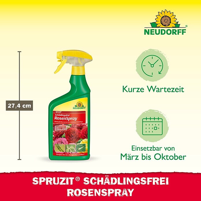 Neudorff Schädlingsfrei Spruzit Schädlingsfrei RosenSpray (Nettovolumen: 750 ml) | BAUHAUS