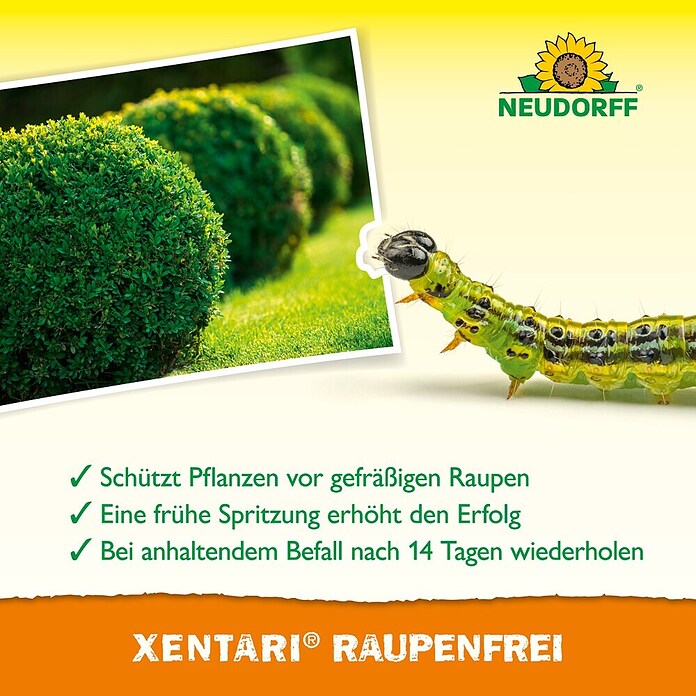 Neudorff Raupenfrei Xentari (Max. ausreichend für Flüssigkeitsmenge: 12 l, 3 Stk.) | BAUHAUS