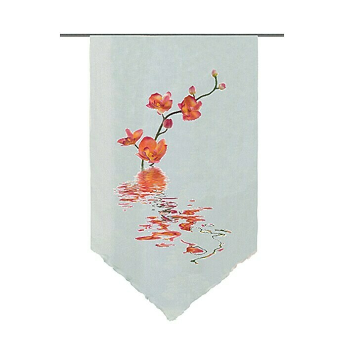 HOME Fashion Fensterbehang Nantes60 x 100 cm, 100 % Polyester, Orange Front View