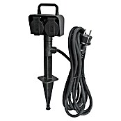 Voltomat Contactdoos met grondpen (Kabellengte: 5 m, Aantal geaarde stopcontacten: 2, IP44, 3.500 W)