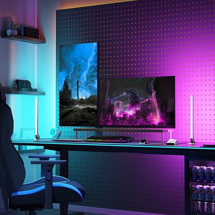 Govee Lámpara de sobremesa LED Gaming Smart Light Bars (L x An x Al: 9 x 19,5 x 44 cm, RGBW) | BAUHAUS