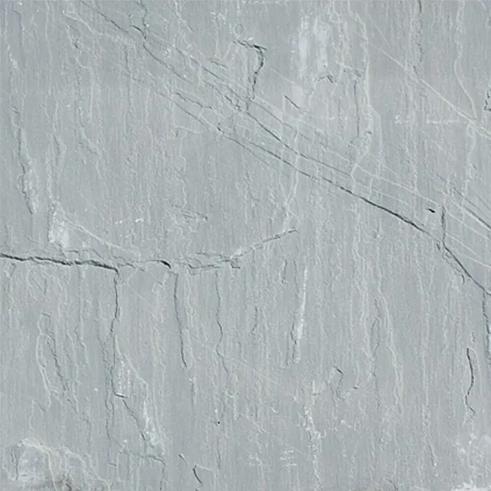 Terrassenplatte Delhi Grey - 30 x 30 x 2,5 cm, Grau, Sandstein - Graue Schiefertextur für Wandverkleidung, Bodenbeläge oder dekorative Elemente. Elegantes und modernes Design für Innen- und Außenbereiche.