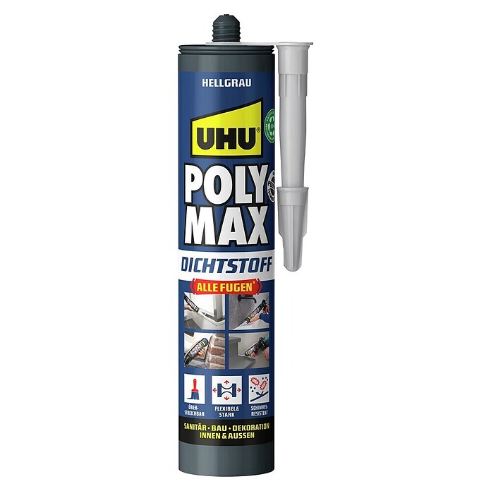 UHU Dichtstoff Poly Max (Hellgrau, 280 ml, Kartusche) | BAUHAUS