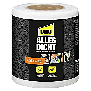 UHU Dichtband Alles Dicht Textil (10 m x 10 cm, Weiß)