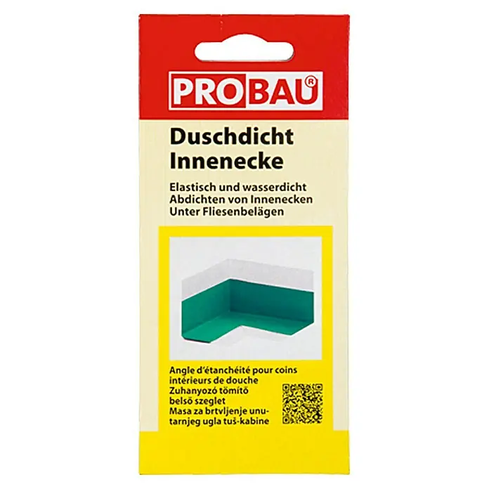 Probau eco Duschdicht-Innenecke - Anwendungsbereich: Innen - Duschdicht Innenecke von PROBAU. Elastische und wasserdichte Abdichtung für Innenecken unter Fliesenbelägen im Duschbereich.