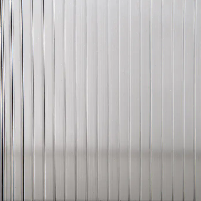 Outsunny Gewächshaus - 70 x 50 cm, Material Seitenwand: Kunststoff, 4 mm, Grau - Durchscheinende, hellgraue gerippte Platte mit vertikalen Kanälen.
