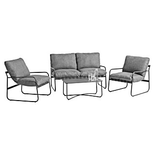 Conjunto de muebles Theodor (4 pzs., Acero/Poliéster, Antracita)