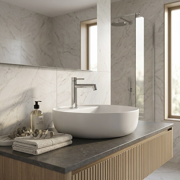 GME Grifo de lavabo Persio (Cromo, Brillante) | BAUHAUS