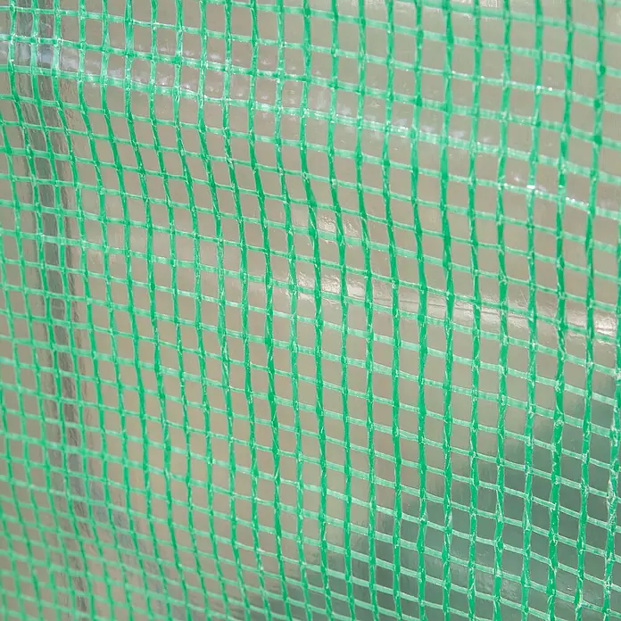 Outsunny Gewächshaus - 300 x 100 cm, Material Seitenwand: Kunststoff, 0,3 mm, Grün - Grün gerasterte, lichtdurchlässige Kunststoffplane.