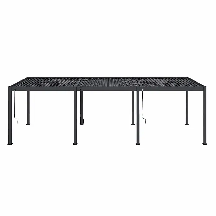 Weide Pergola Classic Pergola 3 x 9 M Anthrazit freistehend Aluminium Lamellendach - B x T: 900 x 300 cm, Aluminium