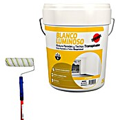 Pintura para paredes Blanco Luminoso + Rodillo completo telescópico Nespoli (Blanco luminoso, Mate, 15 l) | BAUHAUS