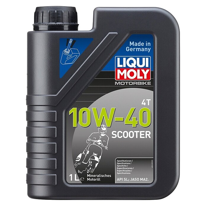 Liqui Moly Motoröl Scooter 4T (Geeignet für: Motorräder, 10W-40, A3, 1 l)