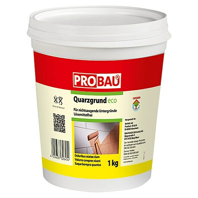 Probau eco Quarzgrund1 kg, Lösemittelfrei, Gebrauchsfertig Front View