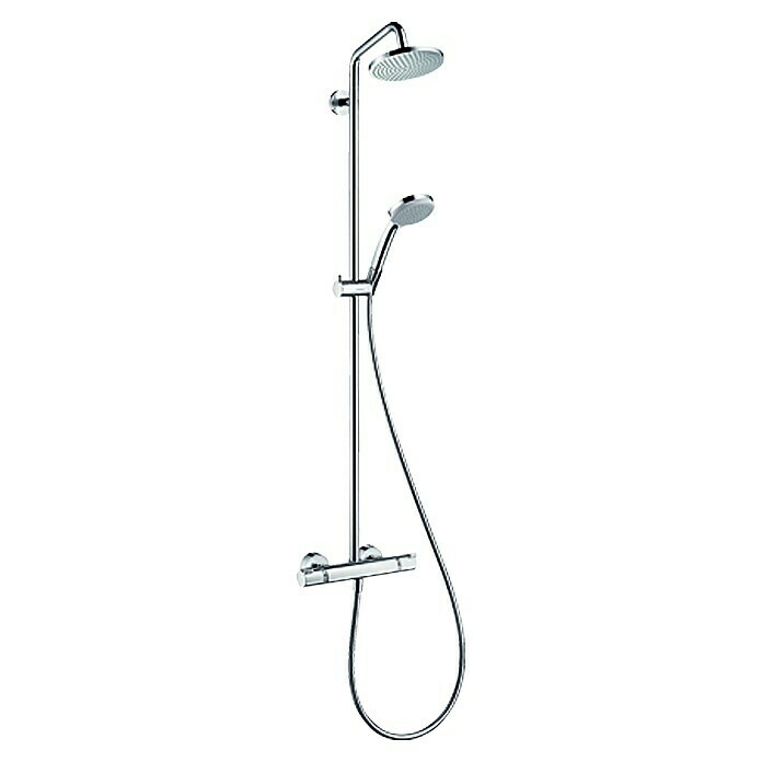 Hansgrohe Duschsystem Croma Showerpipe 160Mit Thermostatarmatur, Lochabstand: 93,2 cm, Anzahl Strahlarten: 4 Stk., Chrom, Höhe: 110,1 cm Unknown