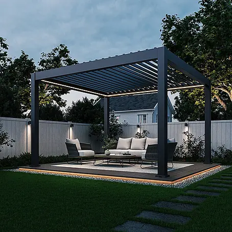 Weide  Pergola Prestige freistehend Aluminium 3,6 x 4 m Anthrazit