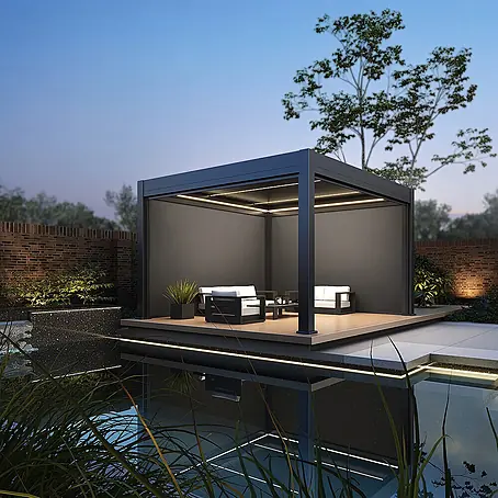 Weide  Pergola Prestige freistehend Aluminium 3,6 x 4 m Anthrazit