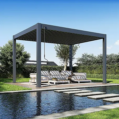 Weide  Pergola Deluxe Plus freistehend 3 x 4 m Anthrazit Aluminium