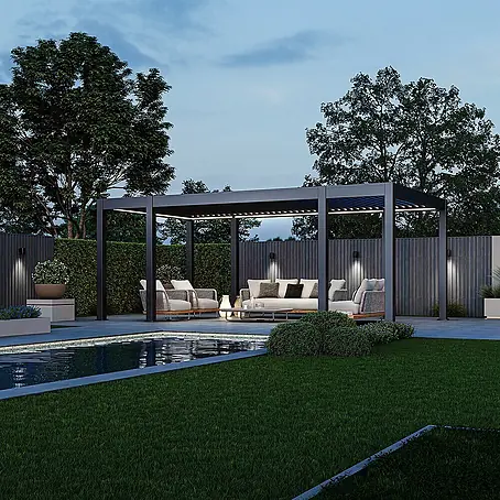 Weide  Pergola Prestige freistehend Aluminium 3,6 x 6,7 m Anthrazit