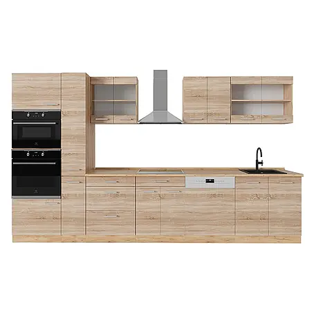 Vicco  Küchenzeile R-Line Sonoma/Goldkraft Eiche ohne Arbeitsplatte