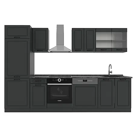 Vicco  Küchenzeile R-Line Anthrazit Landhaus/Anthrazit, AP Anthrazit
