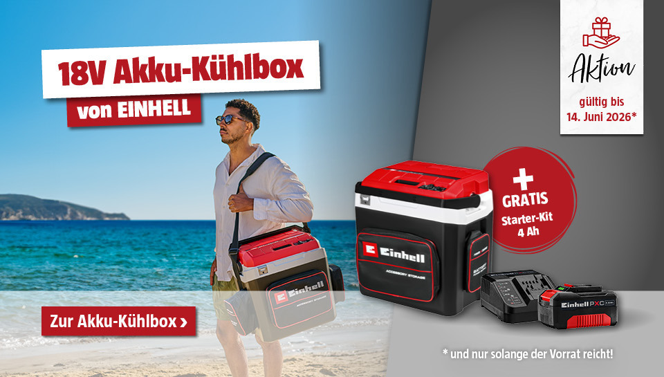 Aktion EINHELL Kühlbox mit gratis Starter-Kit