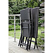 Sunfun Neila Balkonmöbel-Set (3-tlg., Polyrattan, Silbergrau)