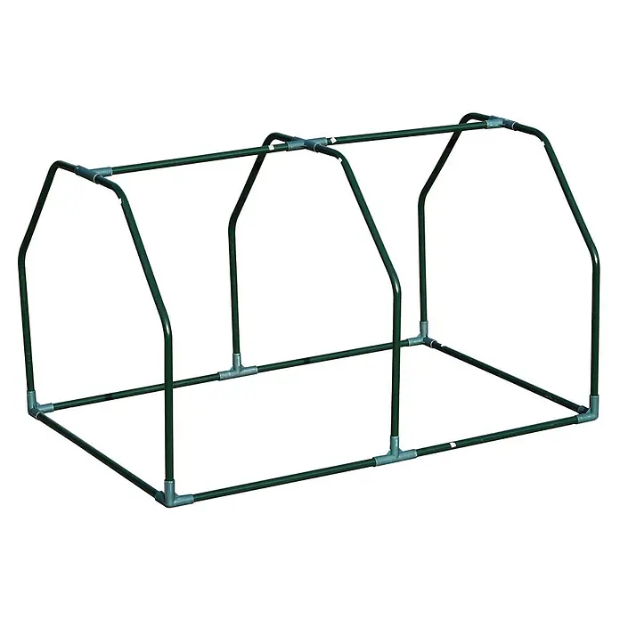 Outsunny Gewächshaus - 99 x 71 cm, Material Seitenwand: Kunststoff, 0,3 mm, Dunkelgrau - Grünes Gestell für ein Mini-Gewächshaus oder eine Pflanzenabdeckung.