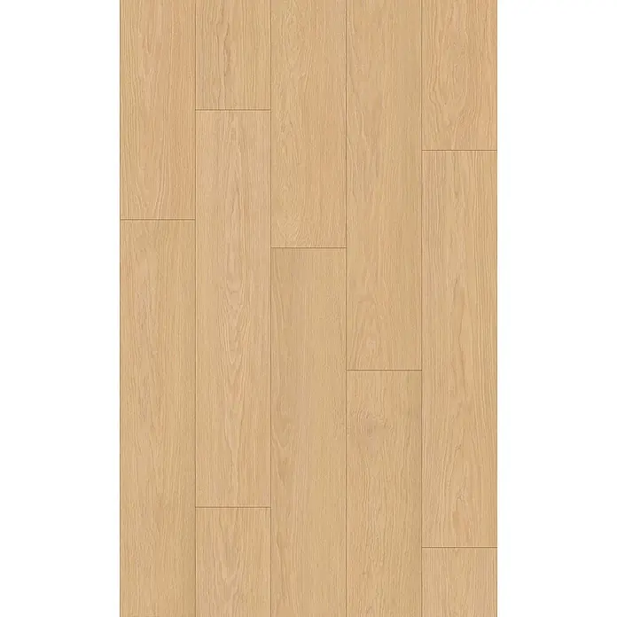 Krono Original Laminat Durastar - Natural Darcy Oak, Landhausdiele, 1.288 x 245 x 9 mm - Heller Eichenparkett mit sichtbarer Maserung und versetztem Dielenmuster.