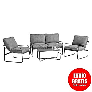 Conjunto de muebles Theodor (4 pzs., Acero/Poliéster, Antracita)