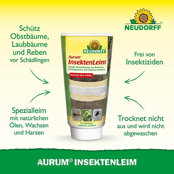 Neudorff Insektenvernichter Aurum Insektenleim (Reicht für über 4m) | BAUHAUS