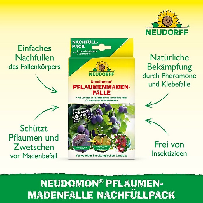 Neudorff Pflaumenmaden-Falle Neudomon Nachfüllpack (Reicht für 1 Saison) | BAUHAUS