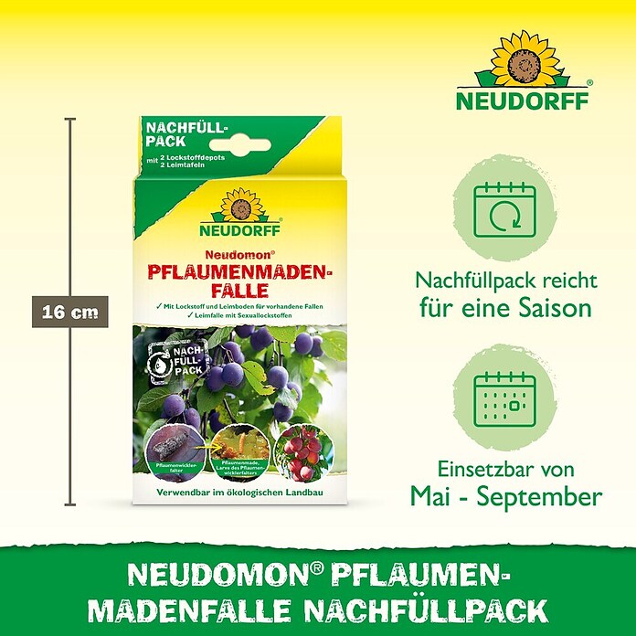 Neudorff Pflaumenmaden-Falle Neudomon Nachfüllpack (Reicht für 1 Saison) | BAUHAUS
