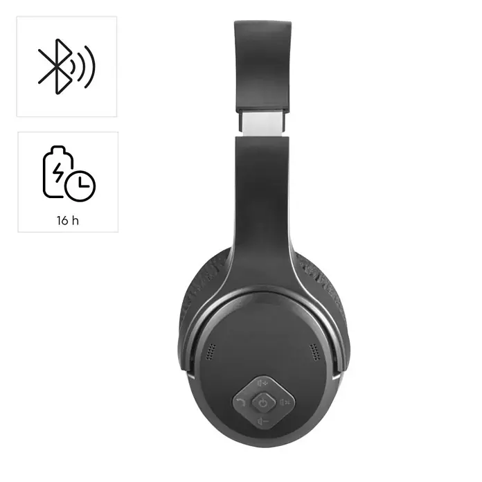 Hama Kopfhörer Over Ear Kabellos Funk Bluetooth Lautstärkeregelung TV - Schwarz - Schwarze Over-Ear-Kopfhörer mit Bluetooth und 16 Stunden Akkulaufzeit.