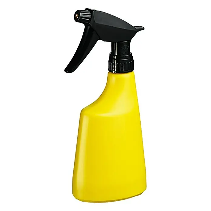 Geli Standard Handsprüher - Gelb, 0,5 l - Gelbe Sprühflasche mit schwarzem Sprühkopf zum Befeuchten von Pflanzen und Reinigen von Oberflächen im Haushalt.
