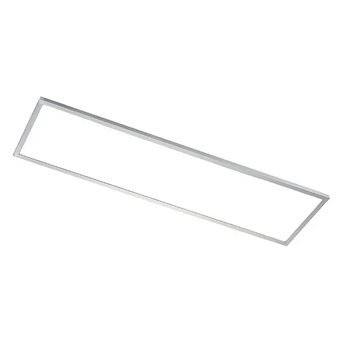 Arcchio LED-Panel Arthur - L x B x H: 119,5 x 29,5 x 4,5 cm, alu / grau / zink, weiß / opal, Neutralweiß - Schlanker, silberner Rechteckrahmen für ein LED-Lichtpanel.