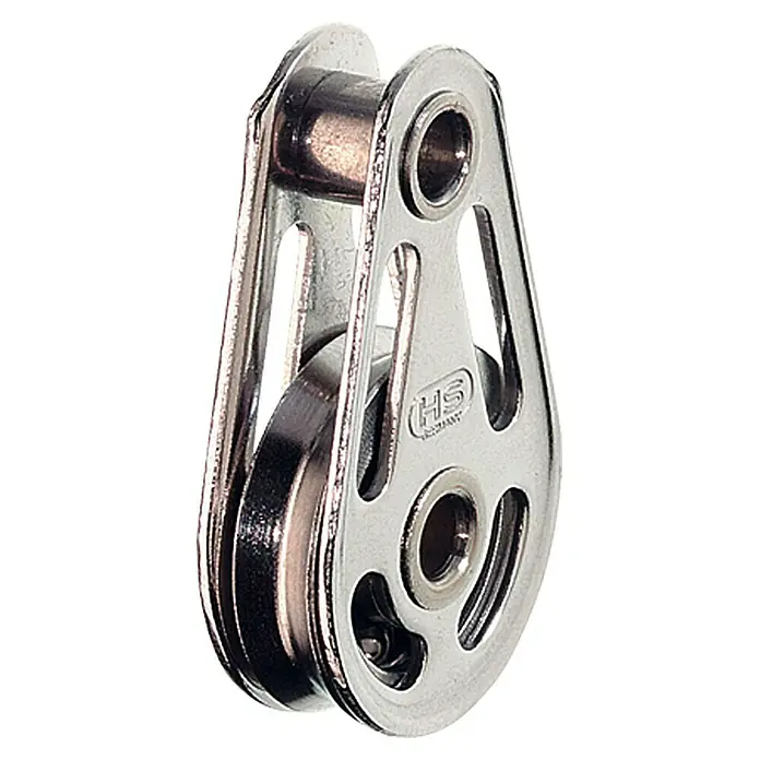 Sprenger High-Load-Liegeblock - 1 Rolle, Mit Hohlachse, 25 x 6 mm, Kugellager - Einzelner Metall-Riemenblock mit rostfreiem Gehäuse und Rolle für Segelboote und andere Anwendungen.